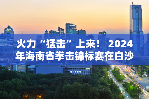 火力“猛击”上来！ 2024年海南省拳击锦标赛在白沙开赛