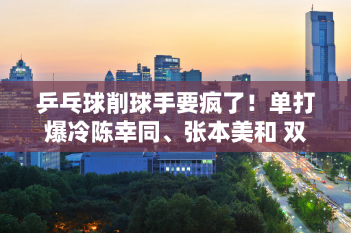 乒乓球削球手要疯了！单打爆冷陈幸同、张本美和 双打逆转前世界第一夺冠