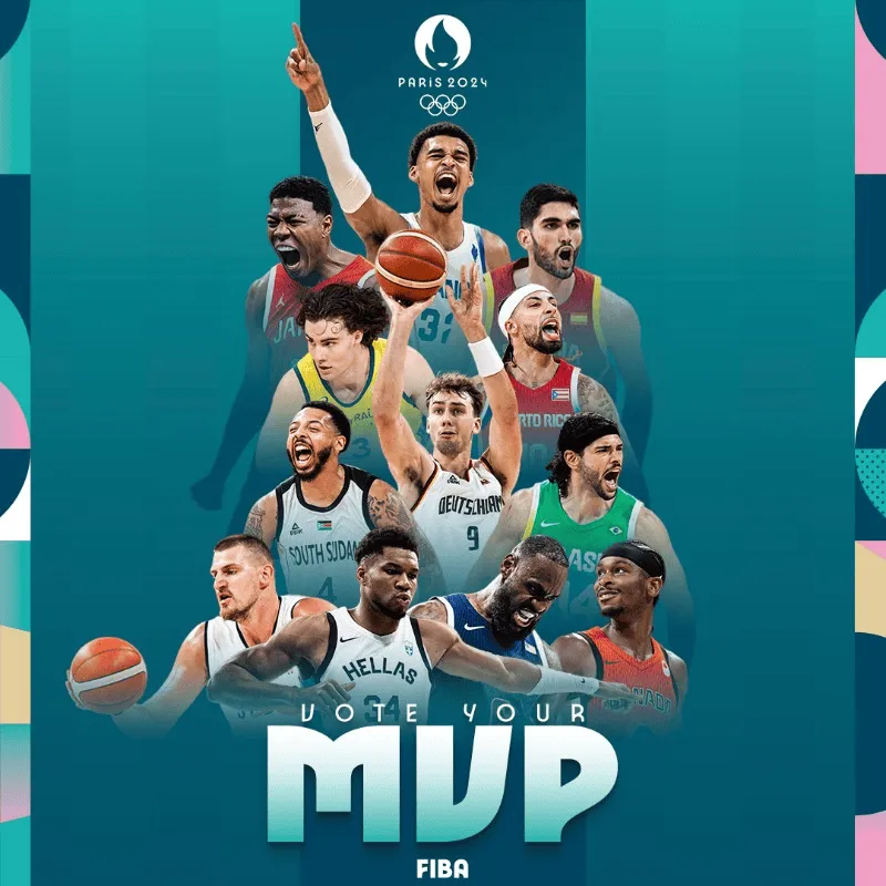 FIBA首场比赛后公布MVP投票：詹姆斯目前排名第二 字母哥第三